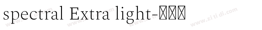 spectral Extra light字体转换